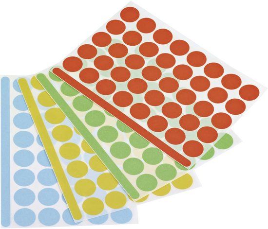 Magnetoplan 1111526 Etiketten voor markeringspunten Ø 19 mm Blauw, Groen, Rood, Geel 1200 stuk(s)