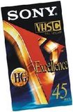 Sony VHS-C Excellence Camcorder Tape - 45 min