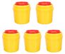 Conteneur d'aiguilles - Conteneur d'aiguilles - Conteneur à déchets - Conteneur de seringues - Boîte à canules - Jaune, 5 pièces
