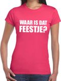 Bellatio Decorations Waar is dat feestje Dames shirt roze - Dames feest t-shirts S