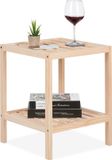 Merkloos Relaxdays bijzettafel - vierkant - met opbergruimte - 50 x 40 x 40 cm - woonkamer
