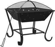 vidaXL - Vuurplaats met pook XXL 50 cm staal