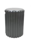 Happy Cocooning Gasfles Cover Rib - Ronde Bijzetset / Side Table - Smokey Anthracite - 41x41x55 cm