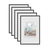 Walther Design New Lifestyle Kv015B5 Fotolijsten, Zwart, 10 X 15 Cm, Kunststof Frame, Verpakking Van 5