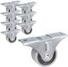 Skir'co 8 pièces 30 mm petites roues de meubles, roues en caoutchouc gris, roues fixes, non pivotantes, direction unidirectionnelle