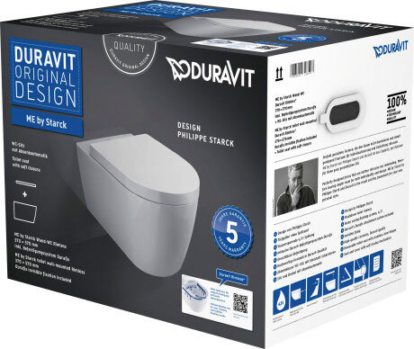 Duravit ME by Starck Toilet set wall mounted Rimless