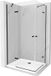 Mexen Roma Duo porte battante de douche 90 x 80 cm, transparent, noir + receveur de douche plat