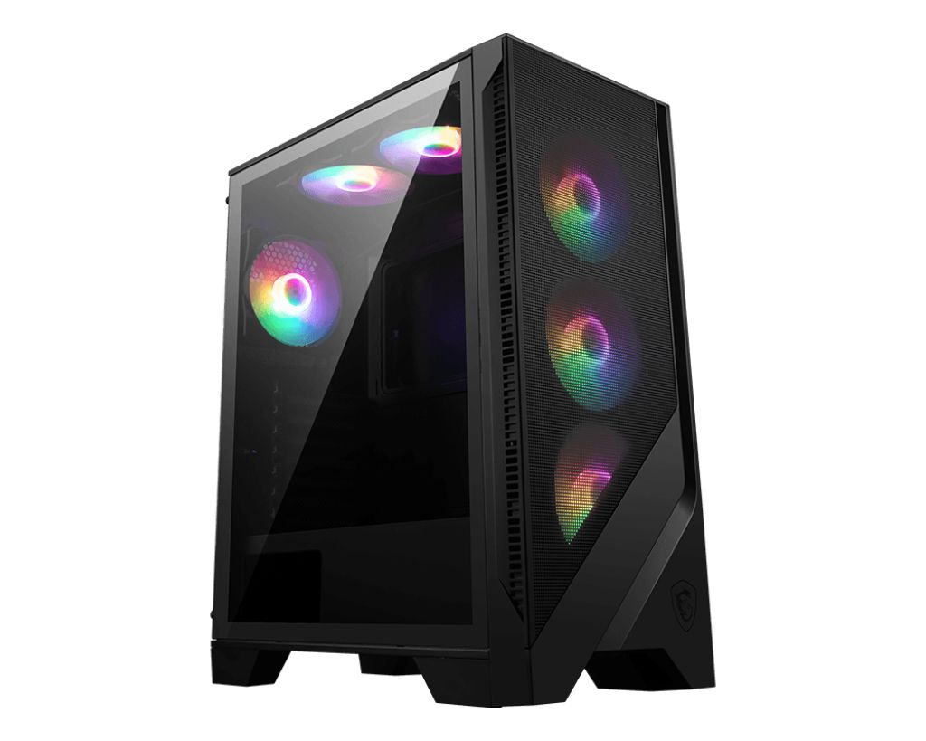 MSI MAG FORGE 120A AIRFLOW - Midi Tower PC Case - Black, Transparent - ATX, Micro-ATX, Mini-ITX - Tempered Glass