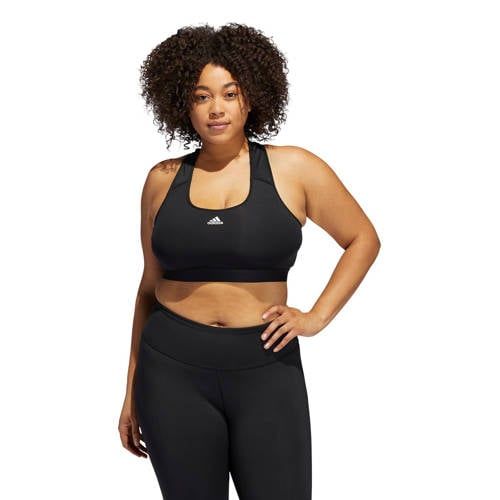 adidas Performance Level 3 Plus Size Sports Bra - Black