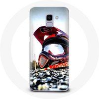 Maniacase Hoesje voor Samsung Galaxy A8 2018 MotoCross Helm