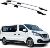 Omac Barres de toit longitudinales pour Nissan NV300 2016-2024 L2 Long Aluminium Gris