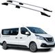Omac Barres de toit longitudinales pour Nissan NV300 2016-2024 L2 Long Aluminium Gris