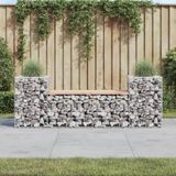 Prolenta Maison Exclusive - Banc De Jardin Design Gabion 183x41x60,5 Cm Bois Massif Douglas