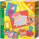 SES Creative Fluffy Dieren Borduren Knutselset