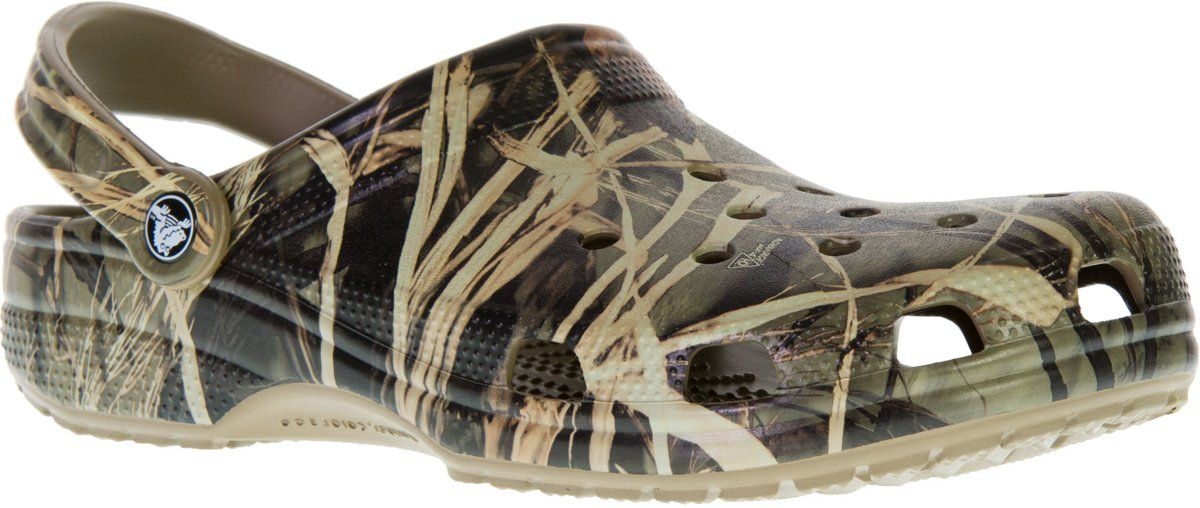 Crocs Classic Realtree V2 Slippers - Maat 24/25 - Unisex - groen/zwart
