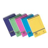 Clairefontaine 4937Z Pak met 10 Notitieblokken met Spiraalbinding aan de Bovenkant Midi Pad Europa - 10,2x15,2 cm - 200 Afscheurbare Gelijnde Pagina's - 90 g Wit Papier - Omslag Gecoat Karton - Willekeurige Kleuren