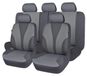 Housses de siège auto - Ensemble universel - Gris - Compatible airbag - Avec housse de banquette arrière et housses d'appuie-tête