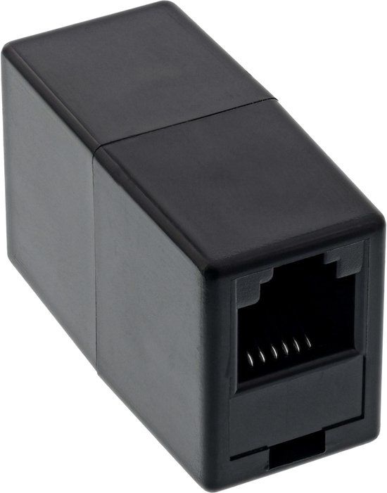 InLine RJ45 (v) - RJ45 (v) koppelstuk - 8P8C - Zwart