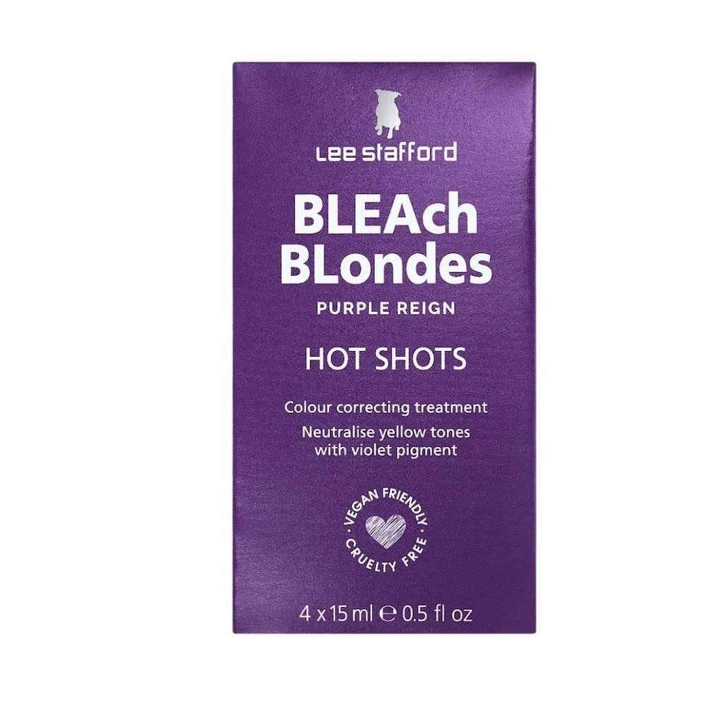 Lee Stafford Bleach Blondes Purple Toning Hot Shot Treatment - 4 x 15ml