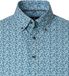 CASA MODA Sport casual fit overhemd - popeline - blauw met groen dessin