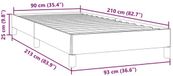 vidaXL Boxspring zonder matras fluweel donkerblauw 90x210 cm