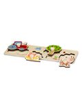 HABA Grijppuzzel boerderij – eerste houten puzzel met grote knoppen – tractor, appelboom enz. ontdekken – vormen toewijzen en motoriek bevorderen – voor kinderen vanaf 12 maanden – 2012172001