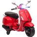 Vespa Moto Électrique Pour Enfants De 3 Ans Et Plus Avec Permis, Port Usb Mp3, Éclairage Led, Radio Fm, Vitesse 3 km/h, Charge Maximale 35 kg, Rouge