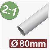 Quadrios 25CA600 Krimpkous zonder lijm Wit 80 mm 40 mm Krimpverhouding:2:1 per meter