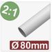 Quadrios 25CA600 Krimpkous zonder lijm Wit 80 mm 40 mm Krimpverhouding:2:1 per meter