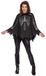 Wilbers&Wilbers Poncho Skelet Strass Zwart-Wit (one size)