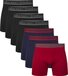 Bamboo Basics Heren Bamboe Boxershorts Rico (7-pack) - Zwart, Navy en Rood - Maat M