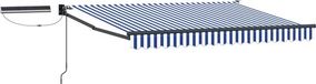 vidaXL Elektrisch zonnescherm op zonne-energie 3,5 x 2,5 m Blauw