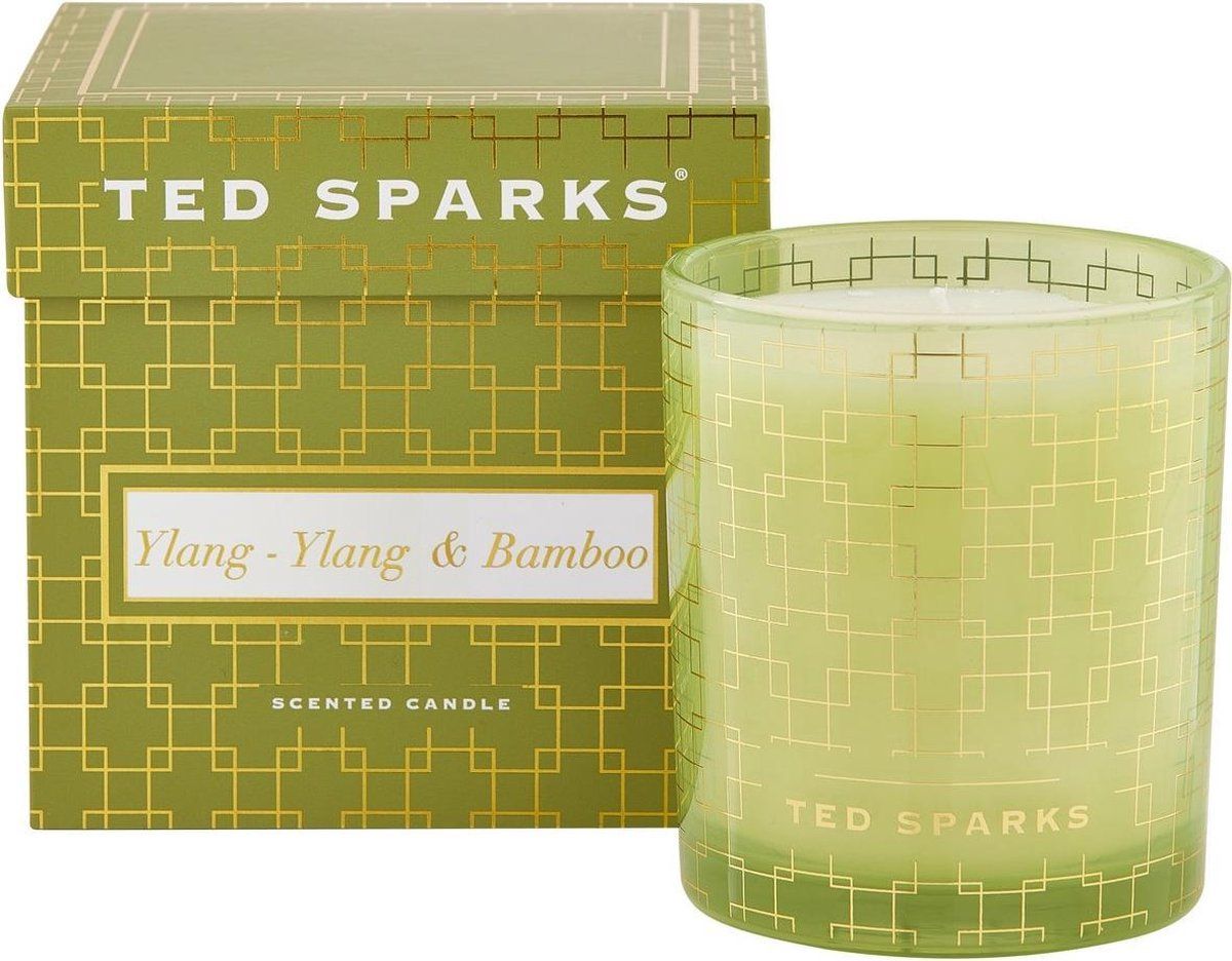 Ted Sparks geurkaars Demi - Ylang & Bamboo - Groen