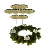 8x stuks kaarsenhouder/waxinelichthouder goud voor in een kerststukje