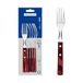 Domestic by Mäser, Serie Polywood, steakvork 19 cm in 6-delige set, stijlvol steakbestek van roestvrij staal