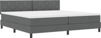 vidaXL Boxspring Bed met Hoofdeinde Donkergrijs Stof 200 x 200 cm