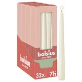 Bolsius Essentials Gladde spitse kaarsen - ivoorkleurig - 24,5 cm - 32 stuks