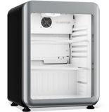 Klarstein Audrey Evo drankenkoelkast 65 L – Drankenkoeling met glazen deur, ledverlichting, regelbare temperatuur 0-10 °C, 2 schappen, stille werking