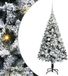 vidaXL Sapin de Noël artificiel avec 150 LED, avec support, blanc, 120 cm