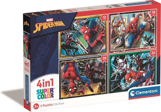 Clementoni Spiderman 4-in-1 Puzzle - 72 Pieces - Ages 3+