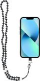 Pendentif perles compatible avec smartphone / longueur du câble 74cm (37cm en une seule boucle) / pour le cou - noir