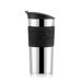 Bodum Travel Mug Thermosbeker van roestvrij staal, dubbelwandig, vaatwasmachinebestendig, 0,35 liter, zwart, 1 stuk (1 stuk)
