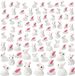 64 mini lapins en résine, mini animaux pour jardin, décoration de paysage, plantes, maison de poupée, décorations de gâteau.