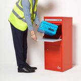 Smart Parcel Box Pakketbrievenbus – Grote Pakketbox / Pakketkluis – Gegalvaniseerd Staal – Voor- & Achtertoegang - Rood