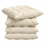 vidaXL - Zitkussens - 4 stuks - Corduroy stof - Crèmekleurig - 40 x 40 x 6 cm