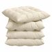 vidaXL - Zitkussens - 4 stuks - Corduroy stof - Crèmekleurig - 40 x 40 x 6 cm