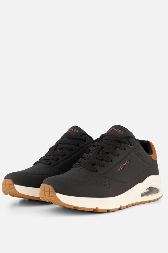 Skechers Uno - Suited On Air - Heren Sneakers - Zwart