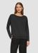 s.Oliver T-shirt Noir Modal Uni Manches Courtes Col Rond Ajusté Casual Femme 38