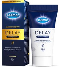Sasmar Vertragingsgel voor Mannen – Waterbasis Glijmiddel – Langdurig Genot, Controle & Uithoudingsvermogen – 30 ml