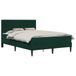 vidaXL Bedframe met matras Donkergroen 120 x 200 cm Fluweel